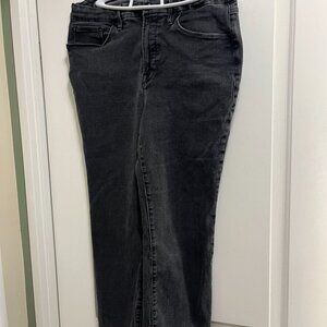 Good American grey straight jeans size W16